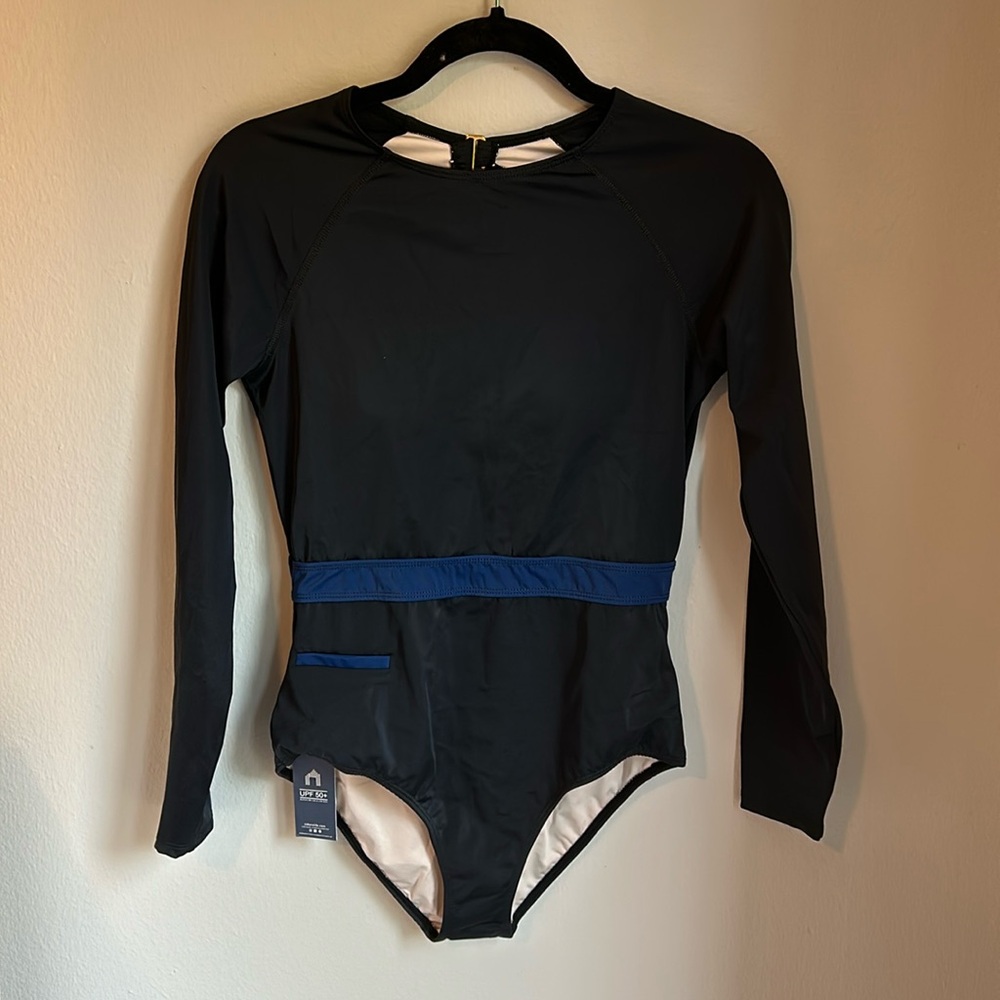 Black Paneled Unisuit